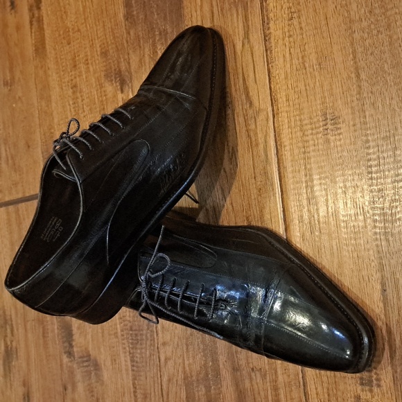 Harris Shoes 1913 Eel Leather Stringed Cap Toe Shoes, Size 11.5 - Picture 8 of 12